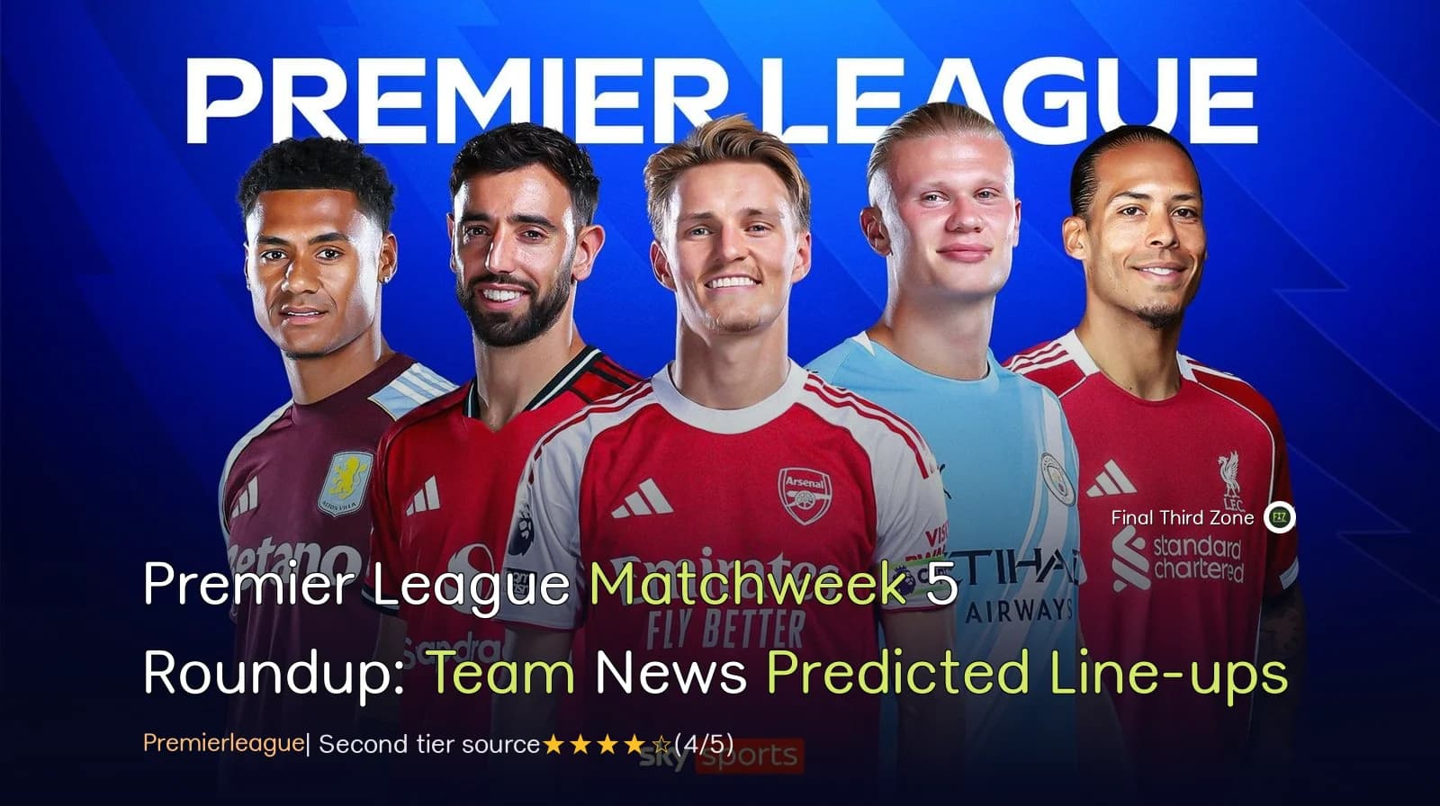 Premier League Matchweek 5 Roundup: Team News and Predicted Line-ups