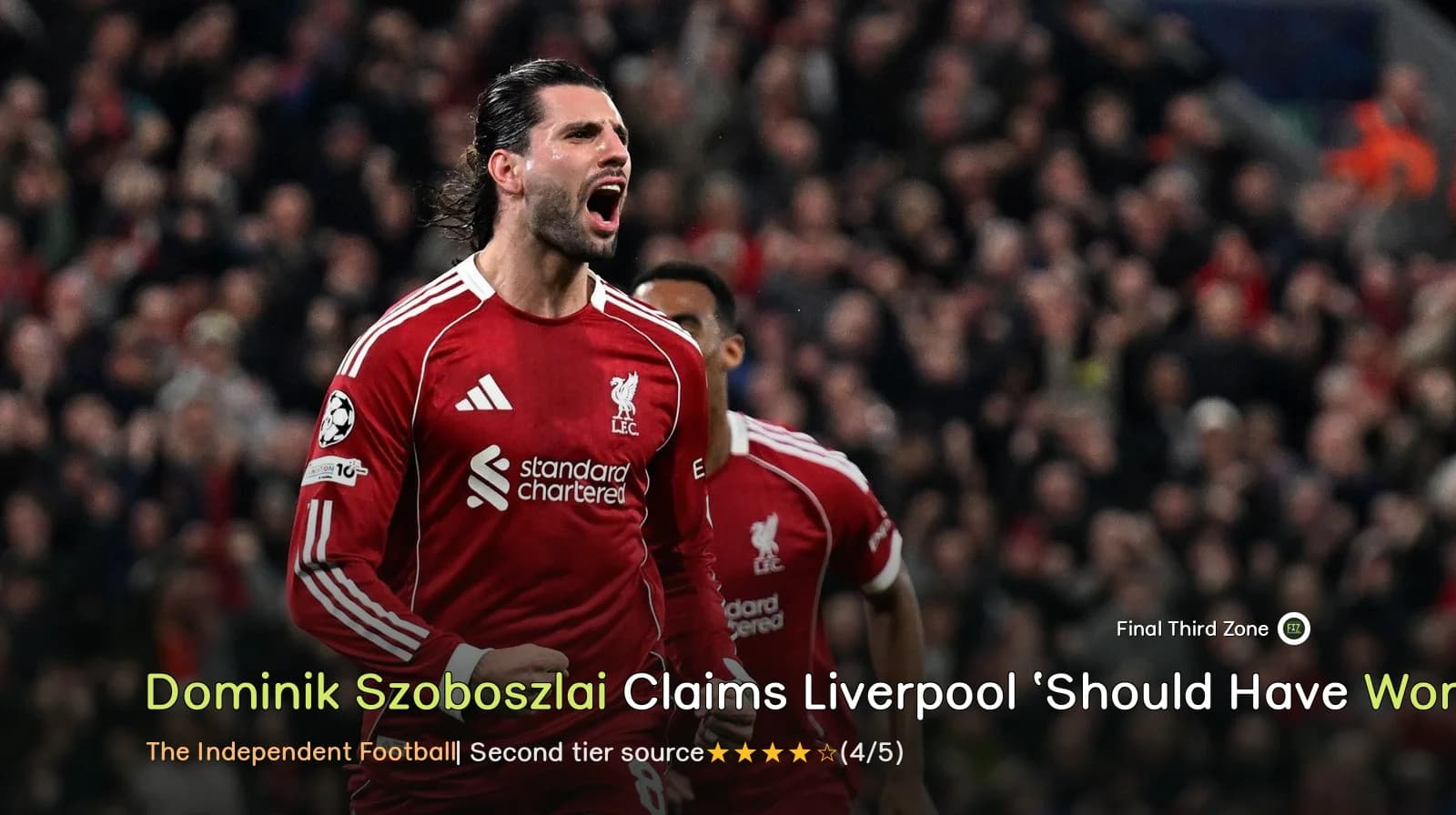 Dominik Szoboszlai Claims Liverpool ‘Should Have Won’ Against Newcastle