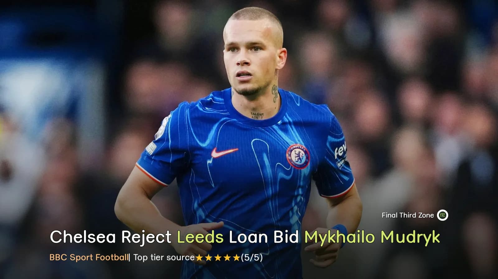 Chelsea Reject Leeds Loan Bid for Mykhailo Mudryk