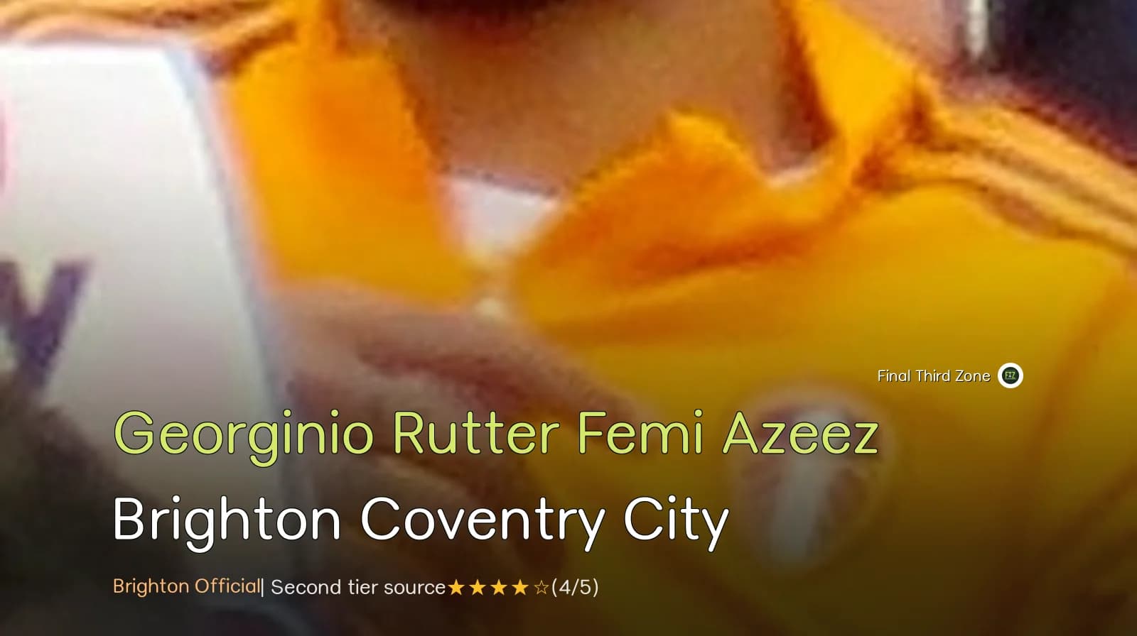 Georginio Rutter and Femi Azeez Set for Return to Brighton Against Coventry City