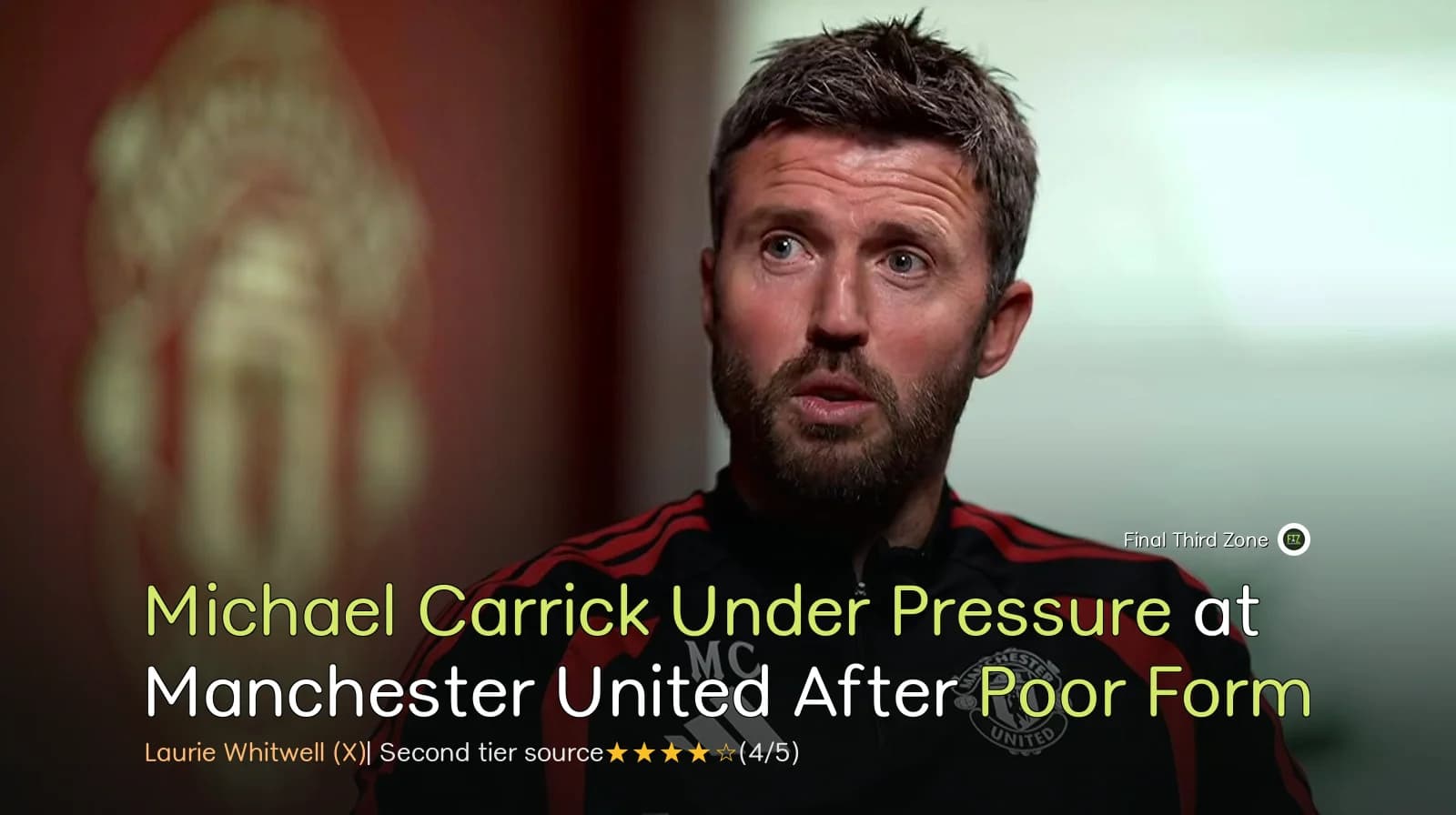 Michael Carrick Under Pressure at Manchester United After Poor Form