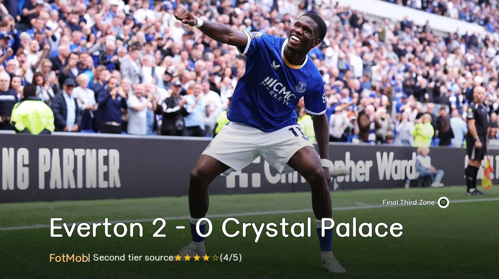 Everton 2 - 0 Crystal Palace
