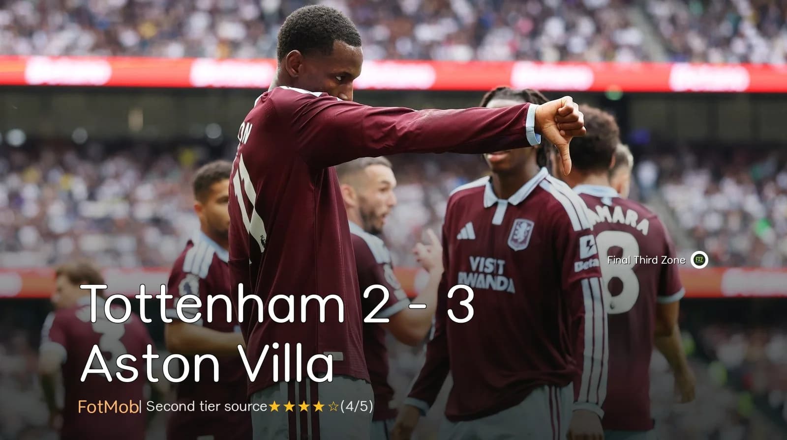 Tottenham 2 - 3 Aston Villa