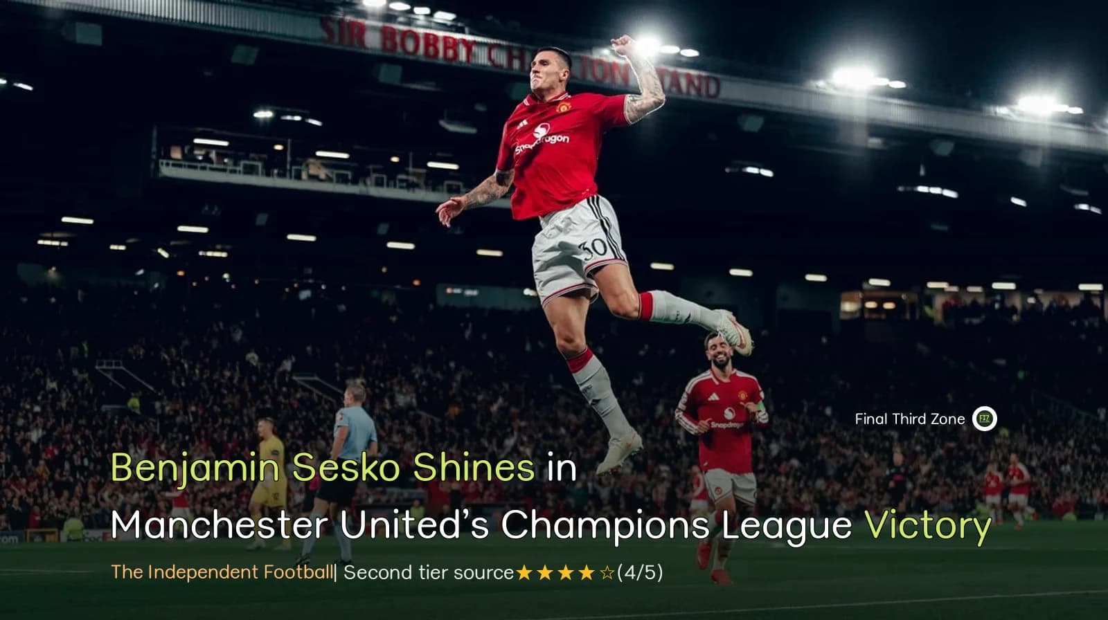 Benjamin Šeško Shines in Manchester United’s Champions League Victory