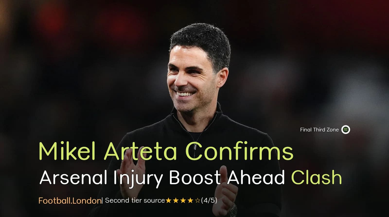 Mikel Arteta Confirms Arsenal Injury Boost Ahead of Brighton Clash