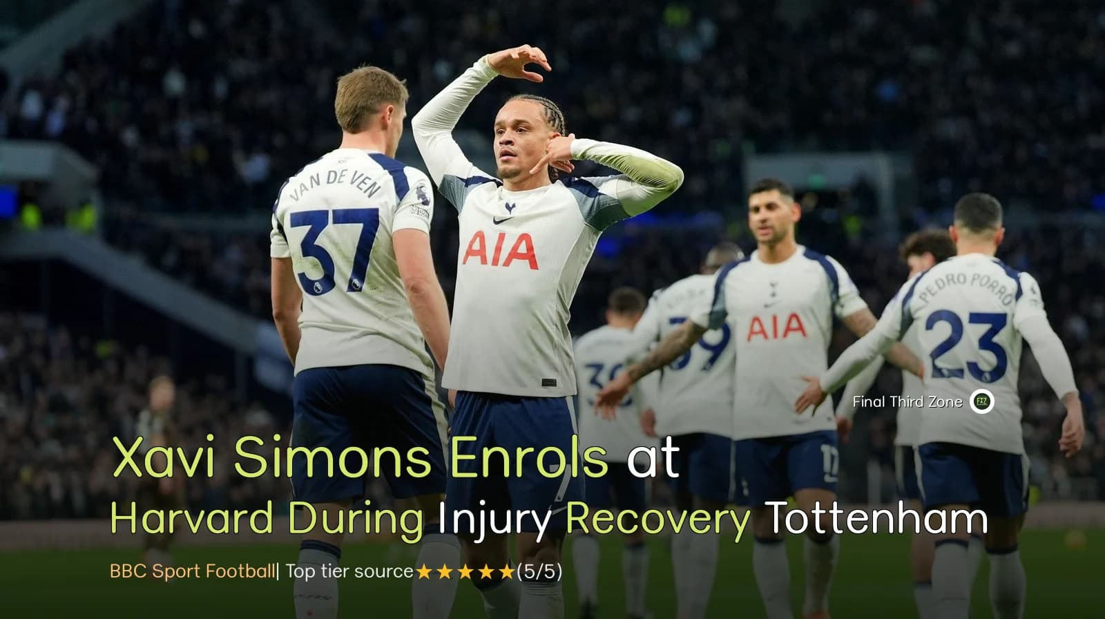 Xavi Simons Enrols at Harvard During Injury Recovery with Tottenham