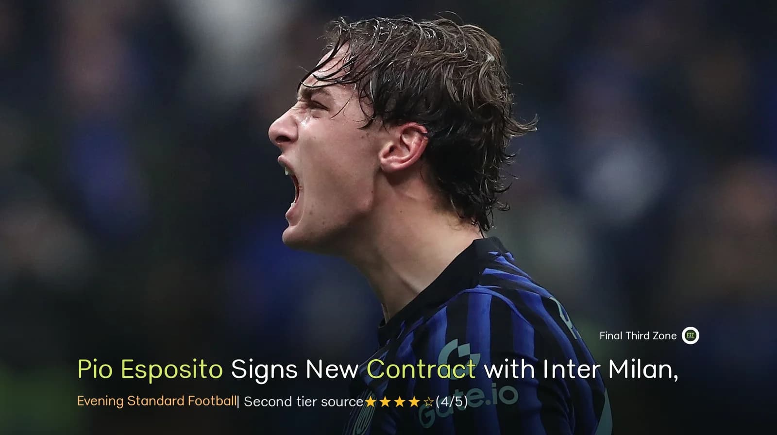 Pio Esposito Signs New Contract with Inter Milan, Dashing Arsenal's Hopes
