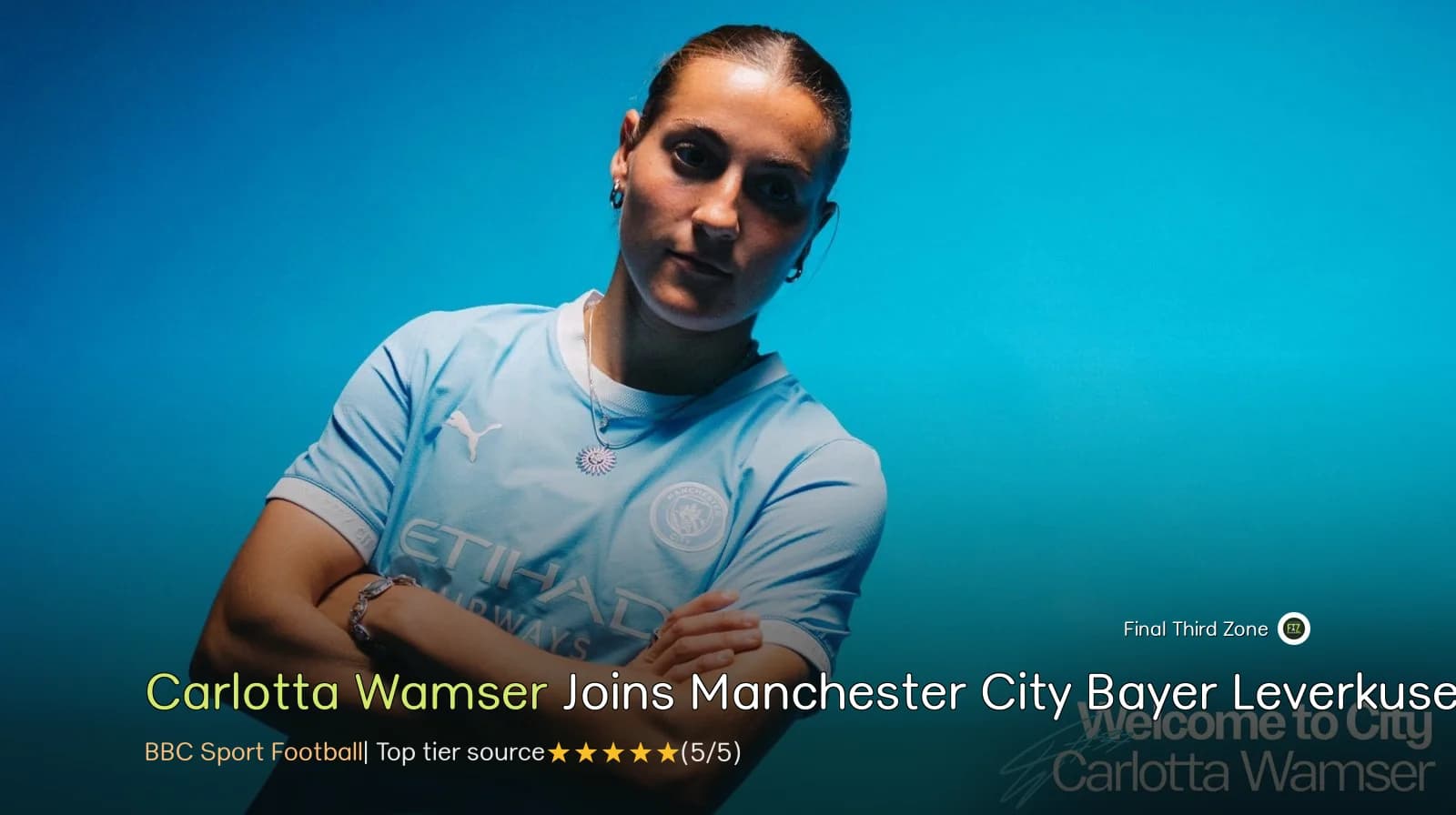 Carlotta Wamser Joins Manchester City from Bayer Leverkusen