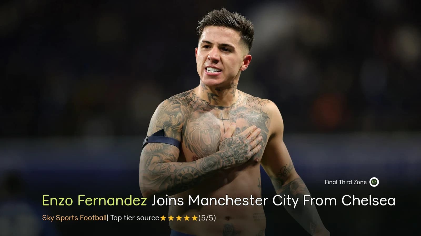 Enzo Fernandez Joins Manchester City From Chelsea for £125M