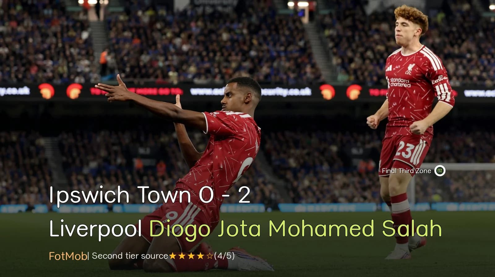 Ipswich Town 0 - 2 Liverpool