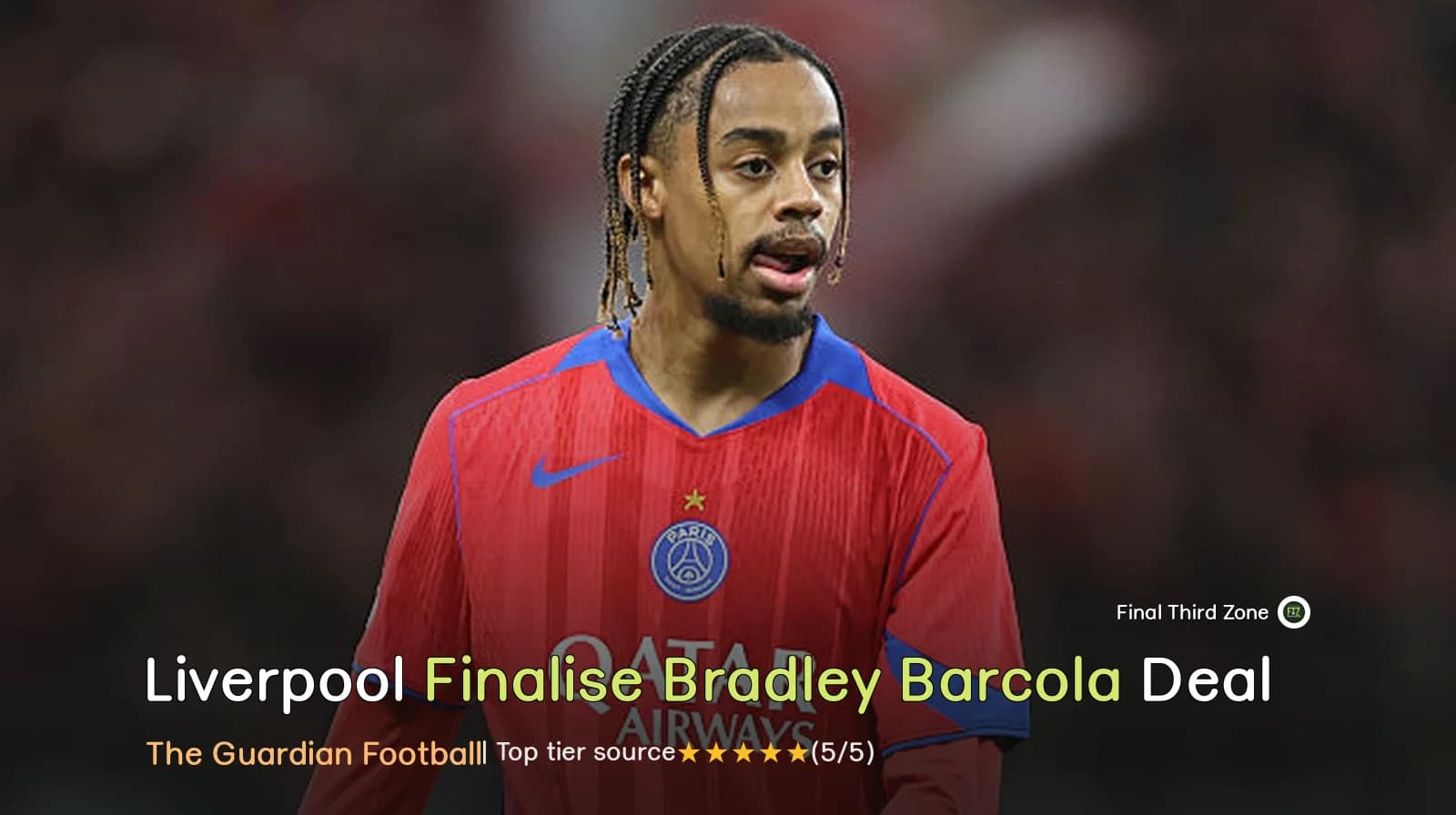 Liverpool Finalise Bradley Barcola Deal