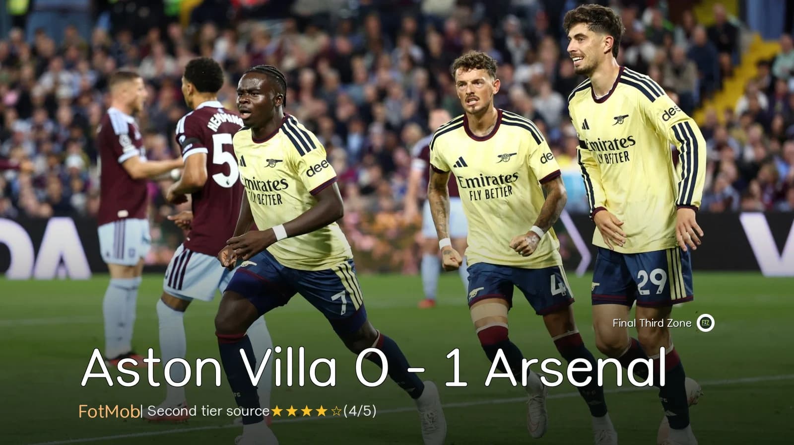 Aston Villa 0 - 1 Arsenal