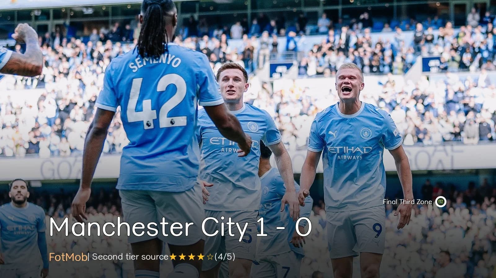 Manchester City 1 - 0 Coventry City
