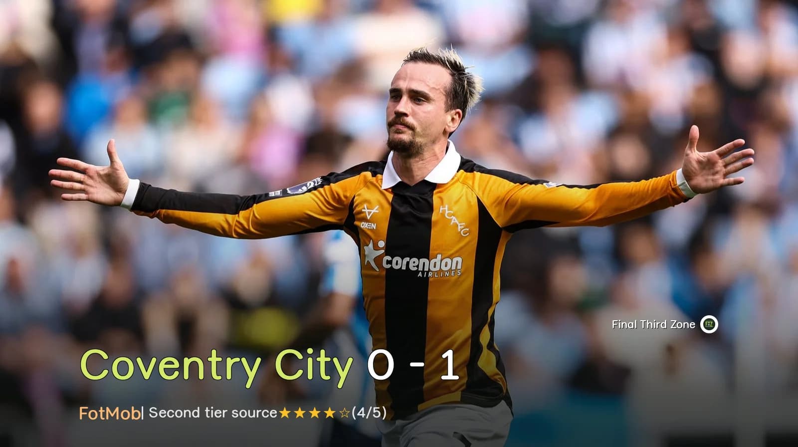 Coventry City 0 - 1 Hull City