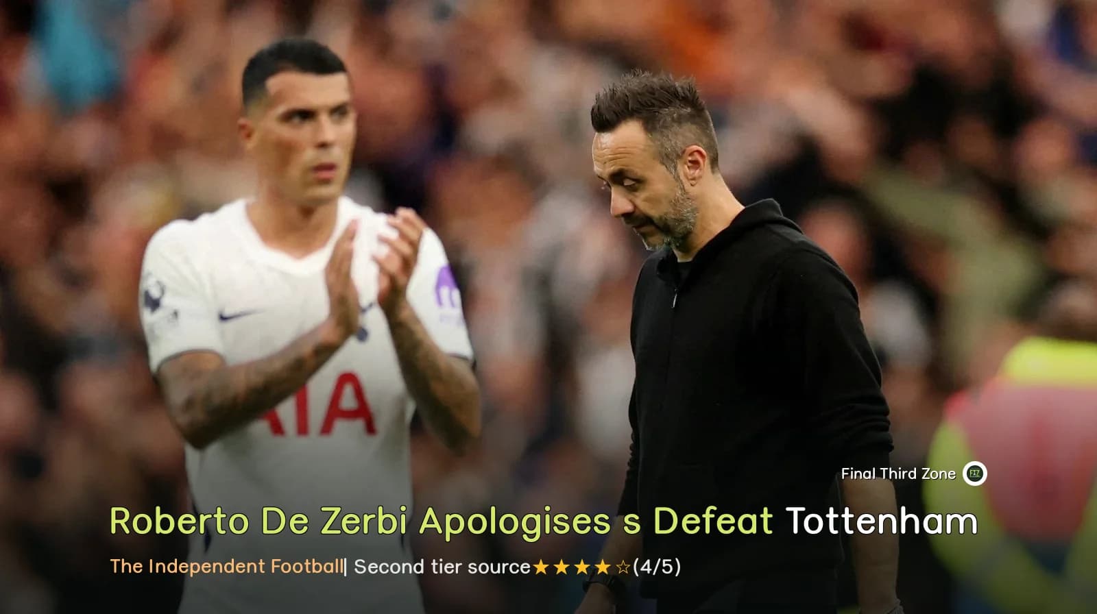 Roberto De Zerbi Apologises for Tottenham's Defeat to Newcastle