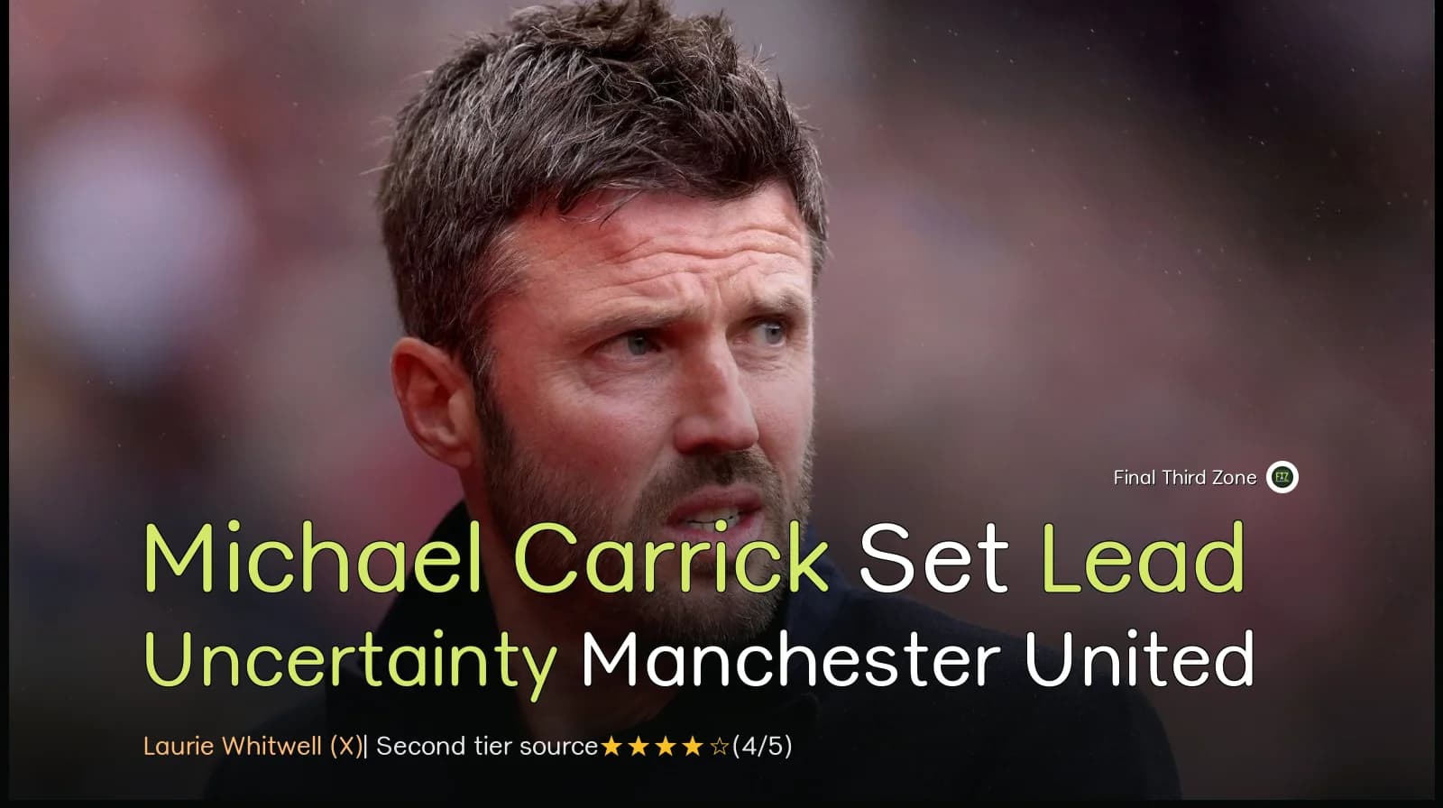 Michael Carrick Set to Lead Manchester United Training Amid Uncertainty