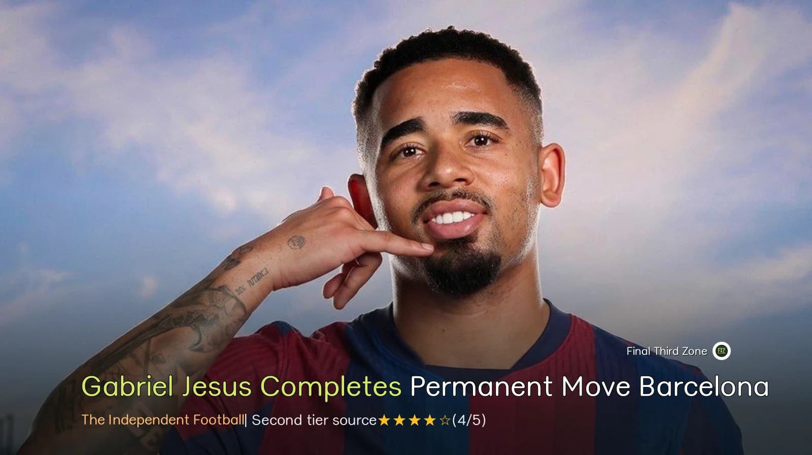 Gabriel Jesus Completes Permanent Move to Barcelona from Arsenal