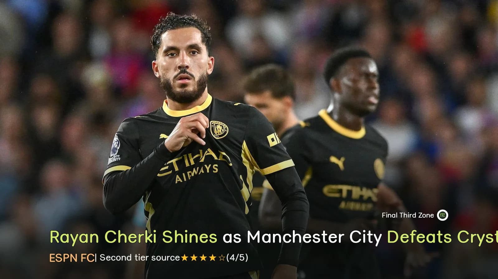 Rayan Cherki Shines as Manchester City Defeats Crystal Palace